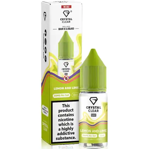  Lemon & Lime Nic Salt E-Liquid by Crystal Clear Bar Salts 10ml 